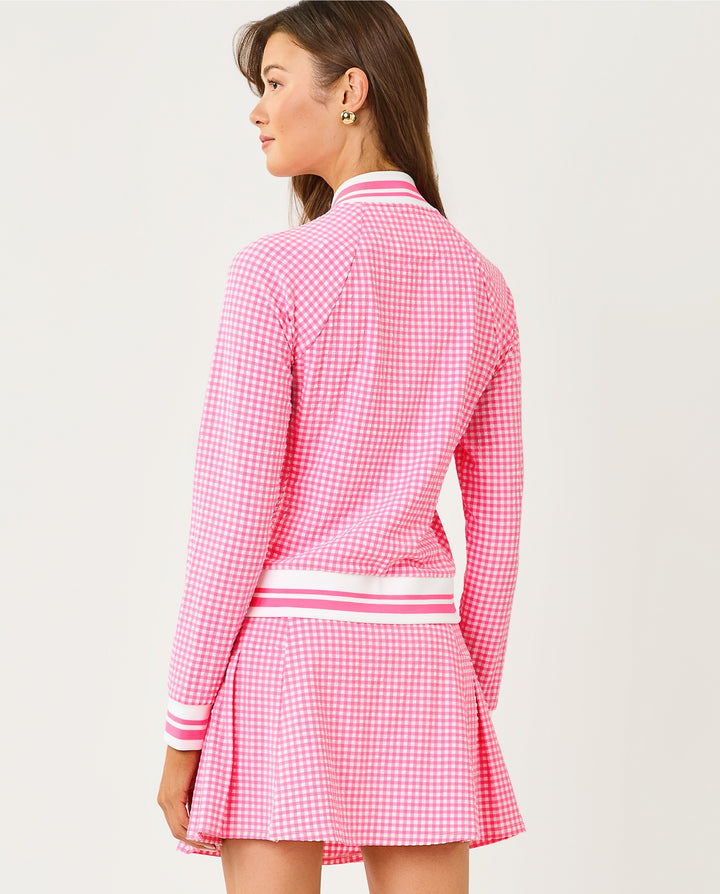 Jaydea Upf 50+ Jacket - Cherry Blossom Mini Performance Gingham