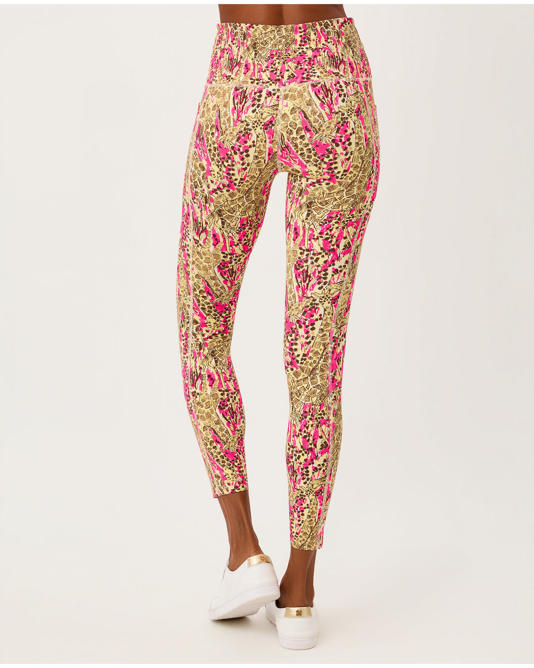 Endurance High Rise Midi Legging - Pink Aster Lil Sketching