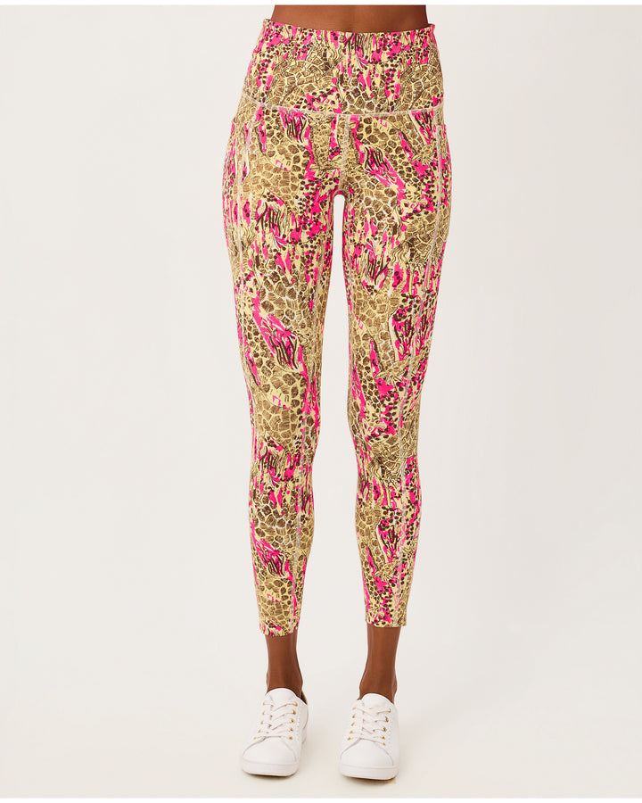 Endurance High Rise Midi Legging - Pink Aster Lil Sketching