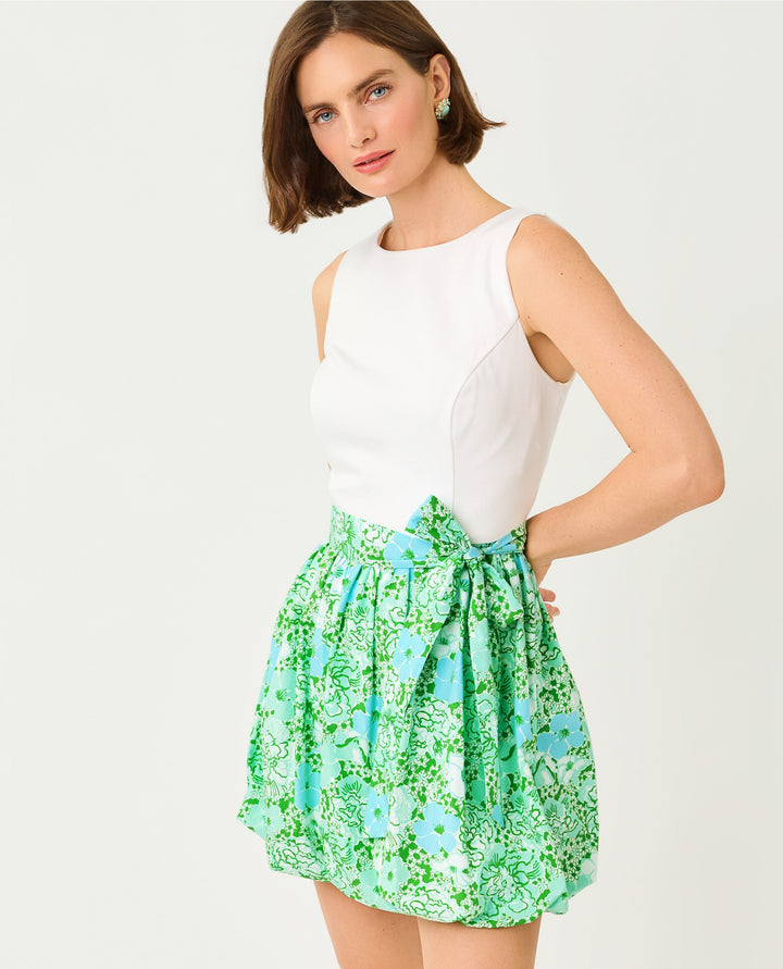 Rosemary Skirted Romper - Mint Condition Burst Of Joy