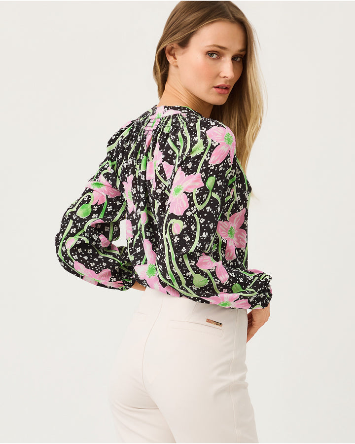 Elsa Top - Onyx Blushing Blooms