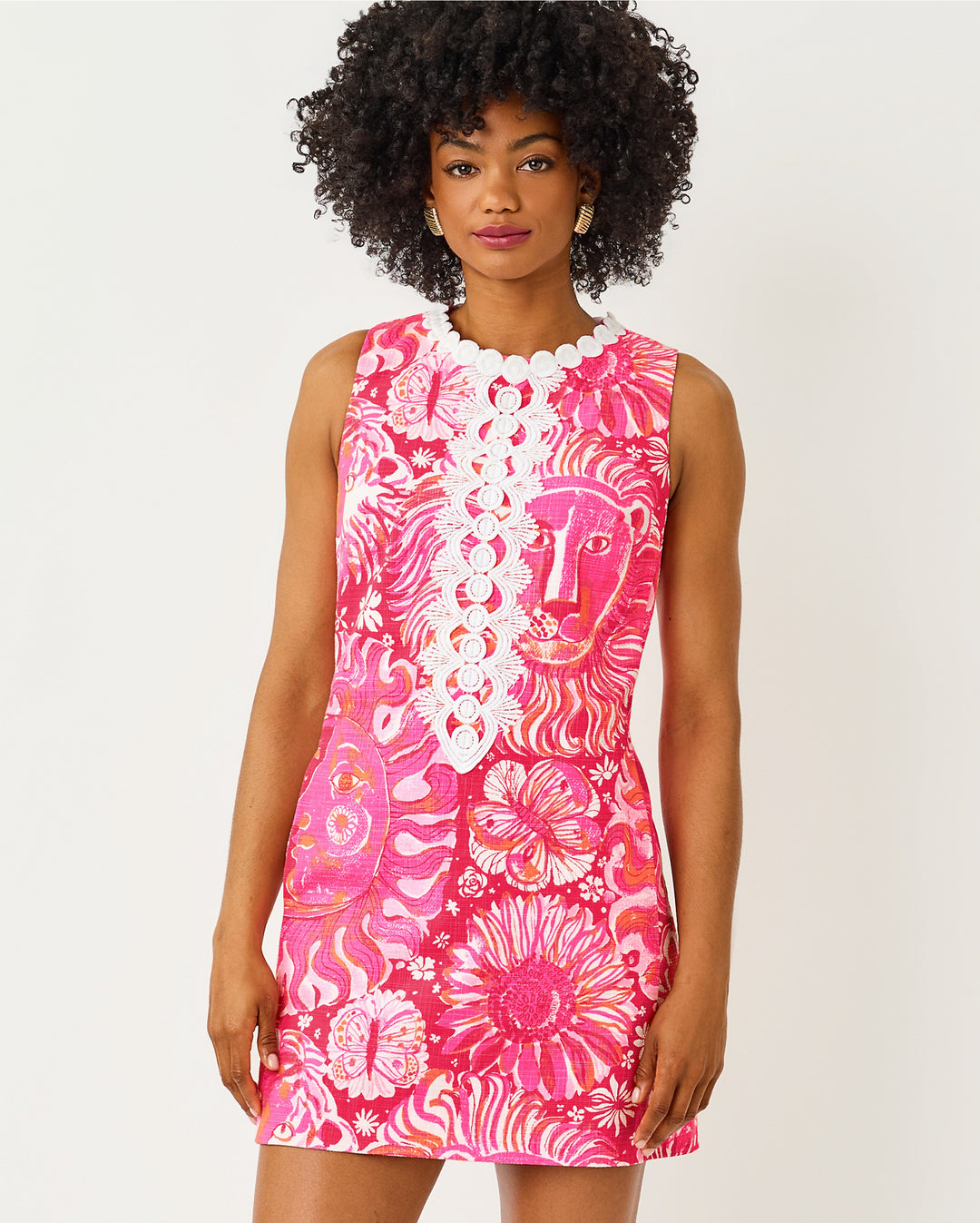 Edita Stretch Shift Dress - Paradise Punch Oversized Jims Stuff