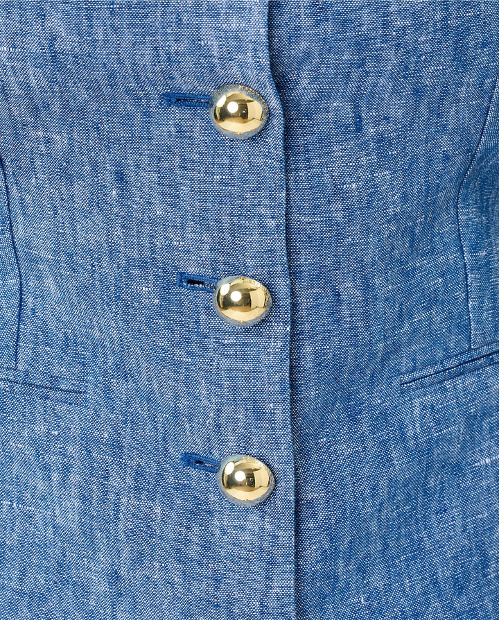 Hellar Linen Vest - Starlight Navy