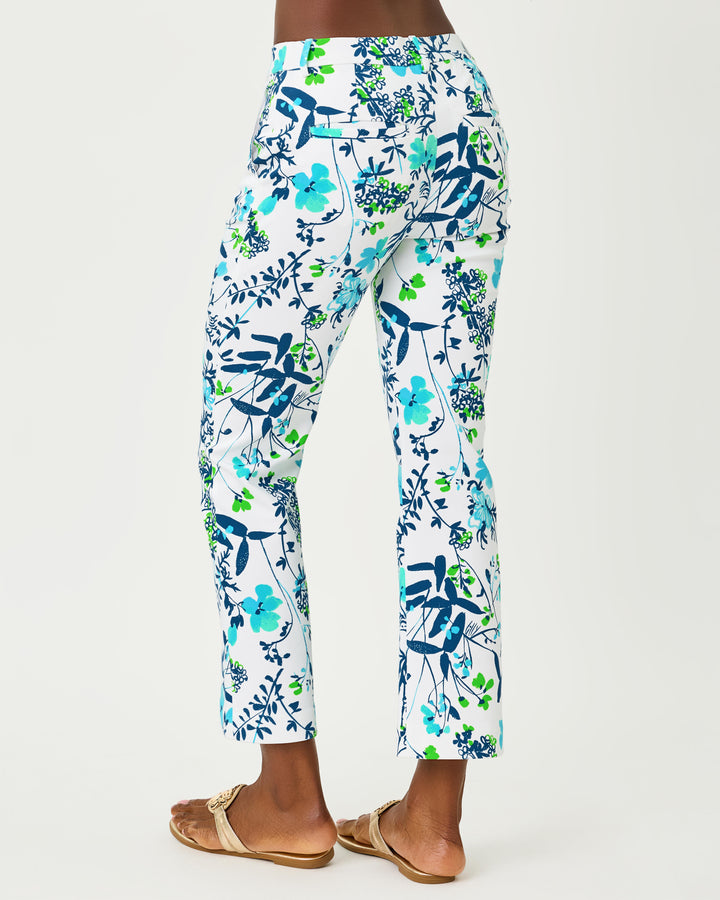 Carwyn Crop Flare Pant - Resort White Sea Blooms