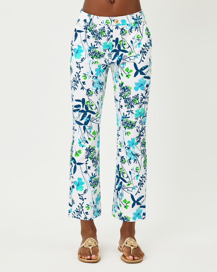 Carwyn Crop Flare Pant - Resort White Sea Blooms