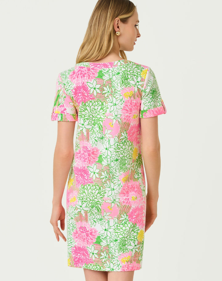Cameron Dress - Resort White Mum Patch