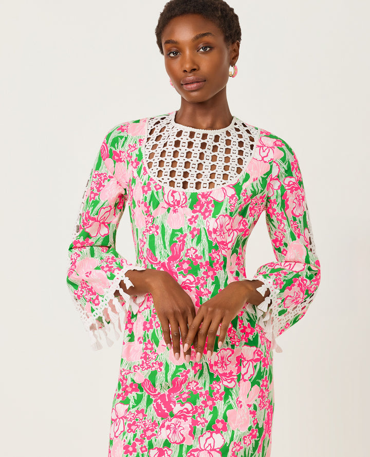 Strothers Stretch Maxi Sheath Dress - Putting Green Hannah