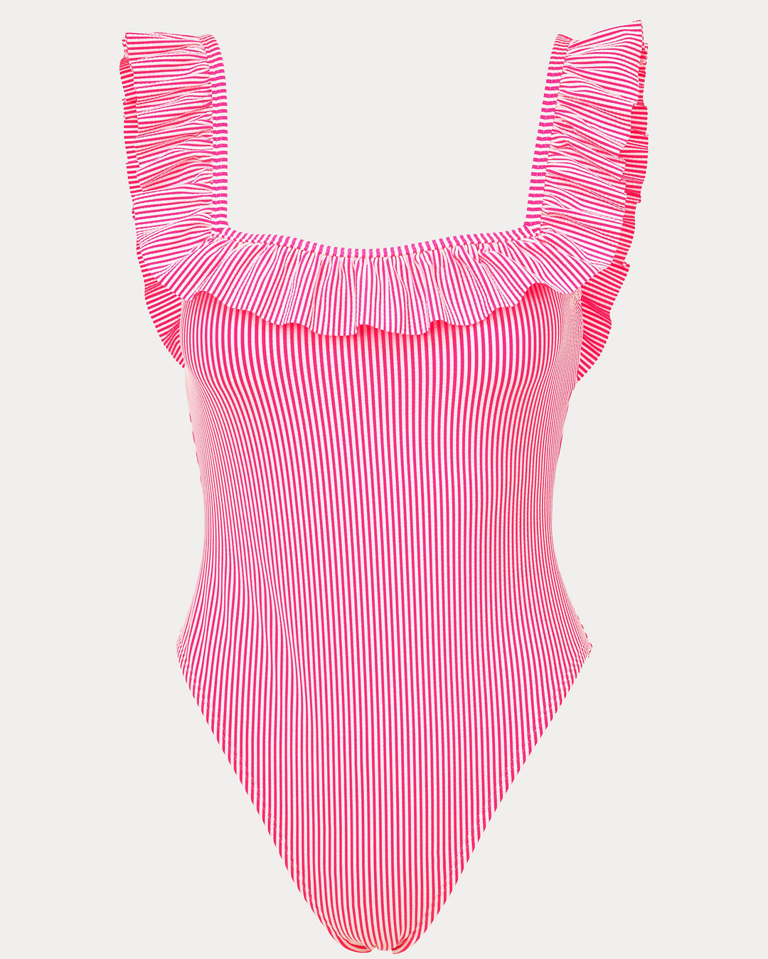 Aemma Ruffle One Piece - Cherry Blossom Seersucker