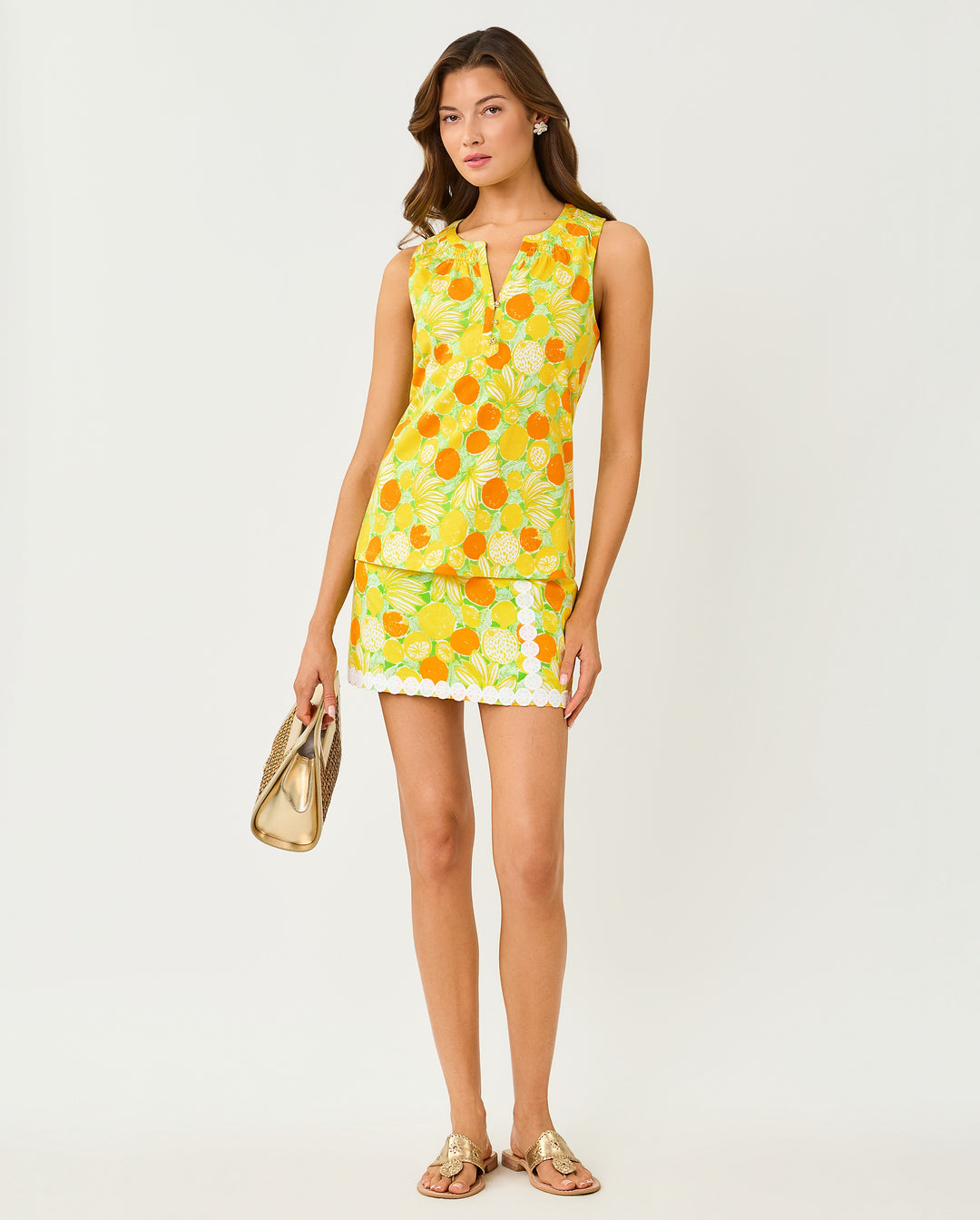 Michelina Mini Skort - Island Palm Zesty