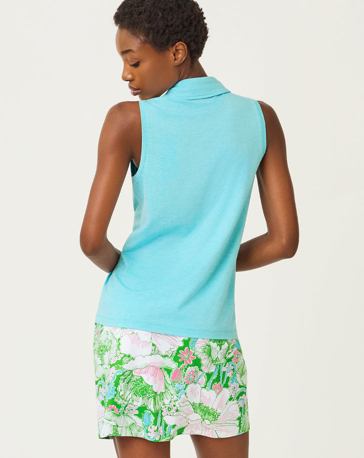 Dune UPF 50+ Sleeveless Polo - Heathered Capri