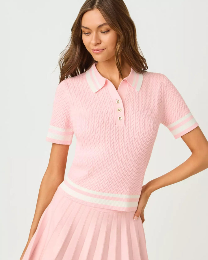 Suzette Sweater - Pink Muse X Resort White Tipping