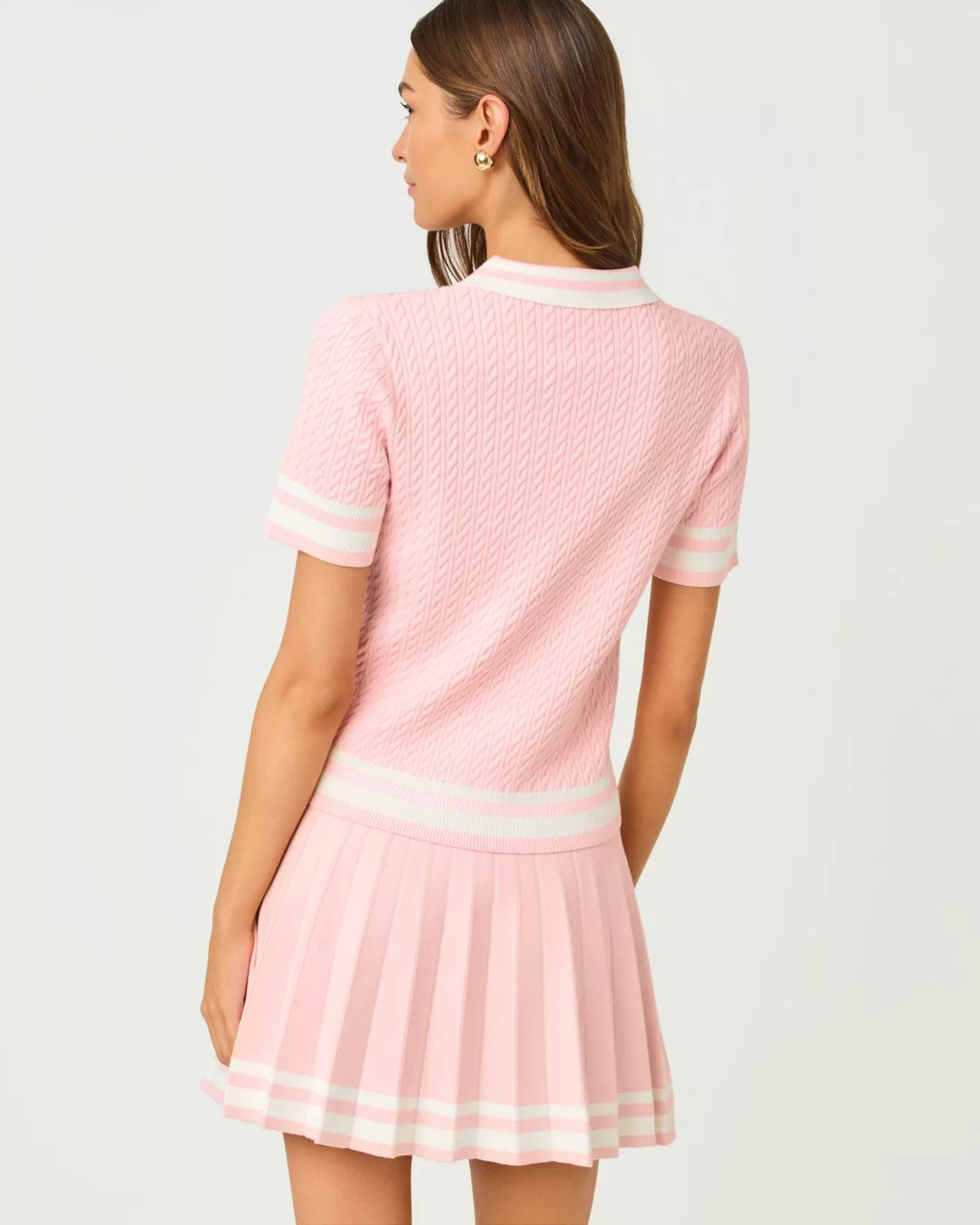 Suzette Sweater - Pink Muse X Resort White Tipping