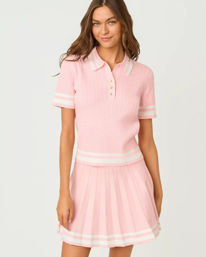 Suzette Sweater - Pink Muse X Resort White Tipping
