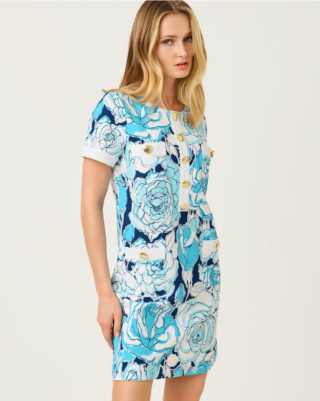 Locklyn Shift Dress - Capri Blue Rosanna