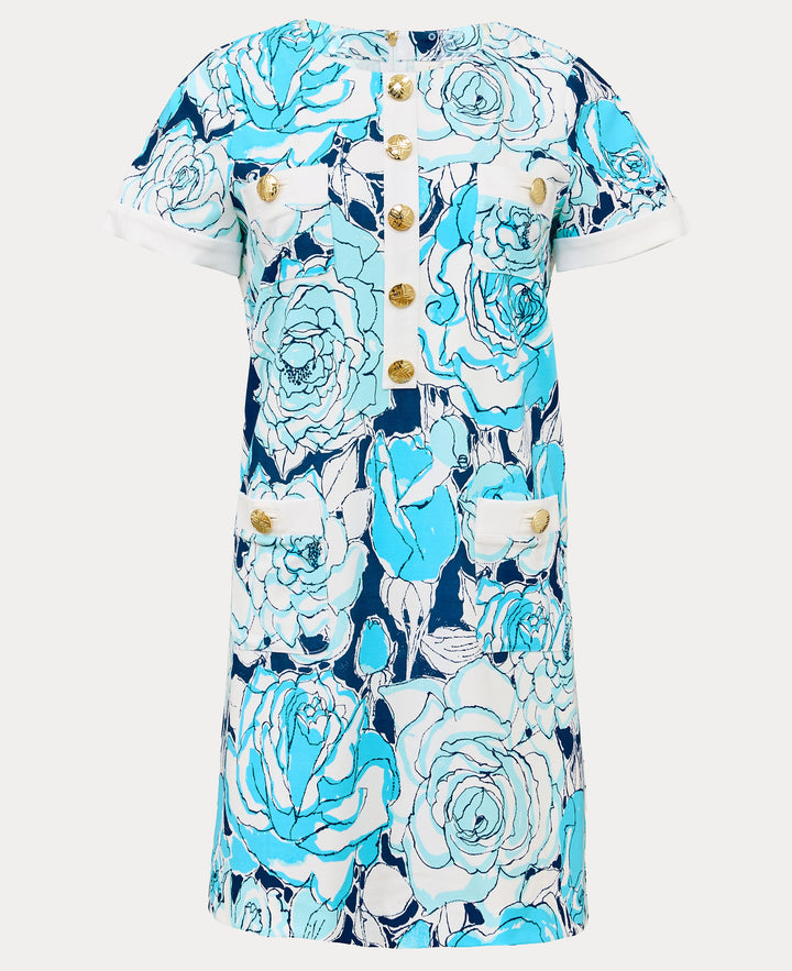 Locklyn Shift Dress - Capri Blue Rosanna