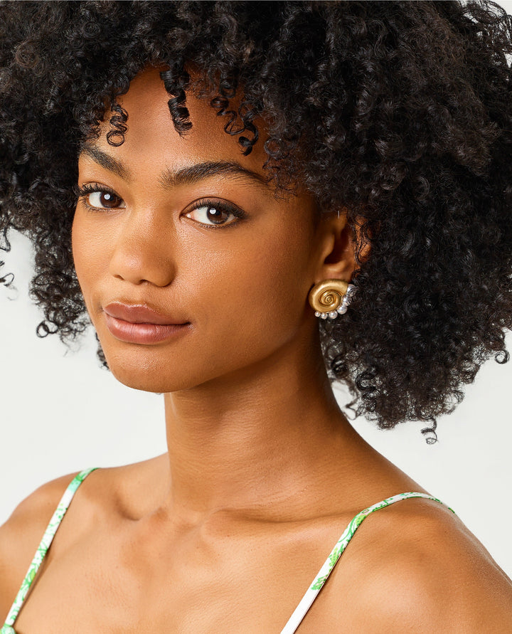 Ship To Shore Stud Earring - Gold Metallic