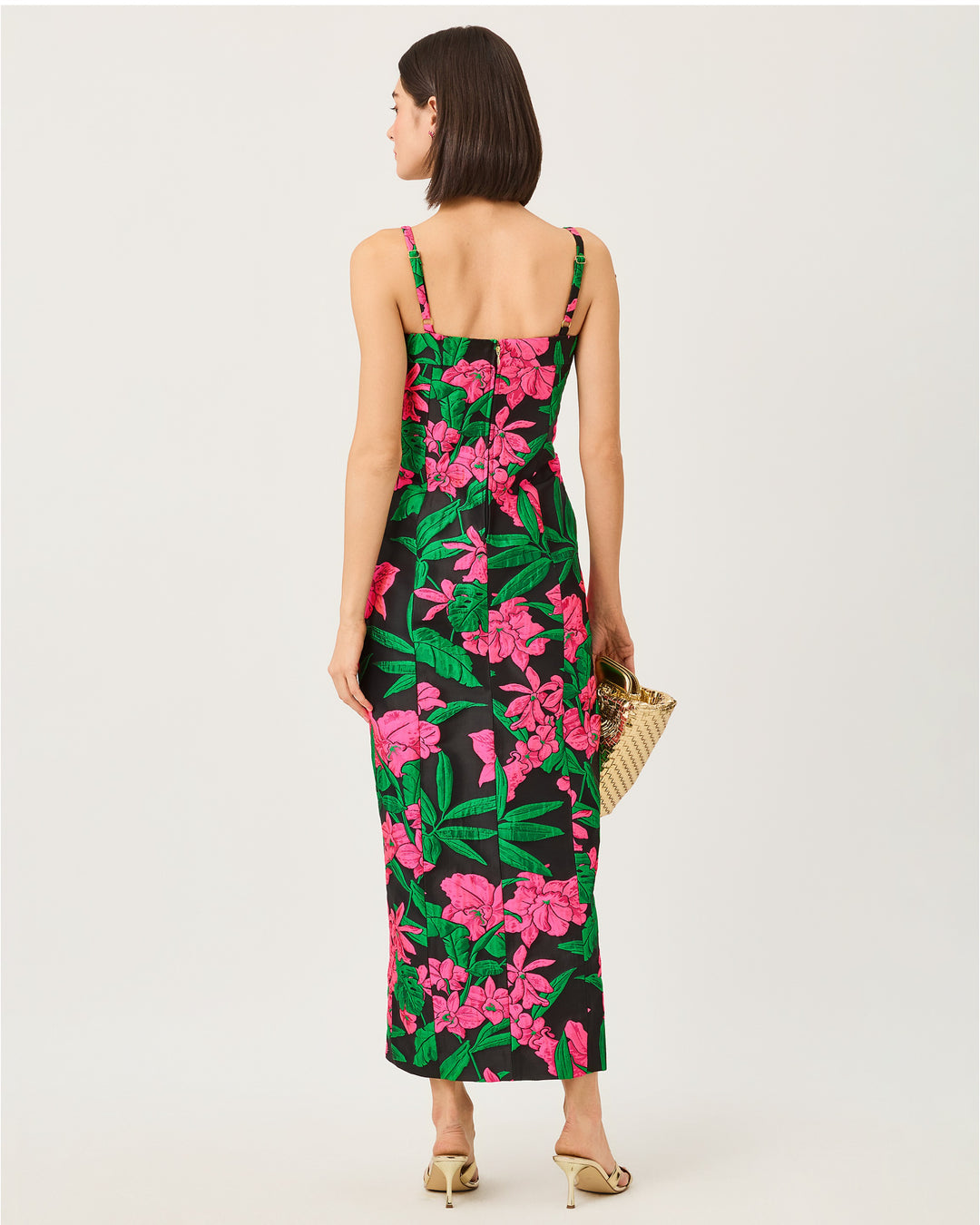 Alima Maxi Dress - Noir Jungle Bouquet