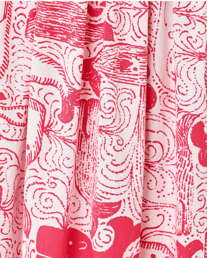 Daisey Smocked Midi Dress - Paradise Punch Oversized Thar She Blows