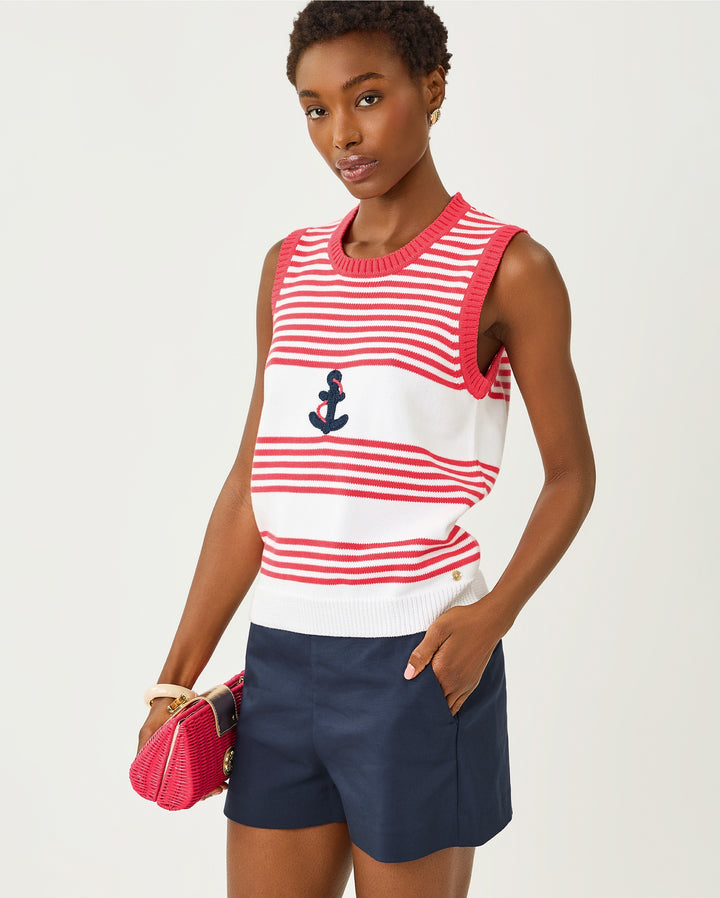 Breelan Sweater Shell - Paradise Punch Nautical Embroidery