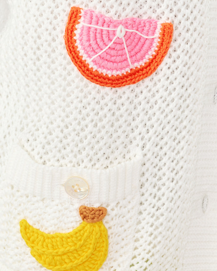 Cormac Mesh Sweater Set - Resort White Tooty Fruity Crochet