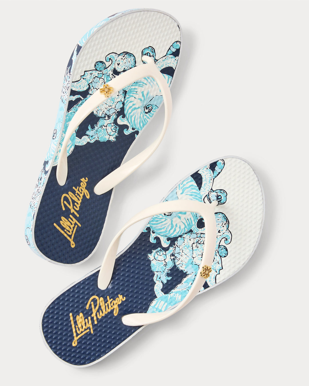 Pool Flip Flop - Resort White Shell Shine Engineered Shoe