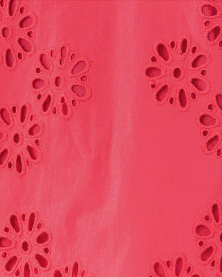 Castine Short Sleeve Top - Paradise Punch Medallion Petals Eyelet