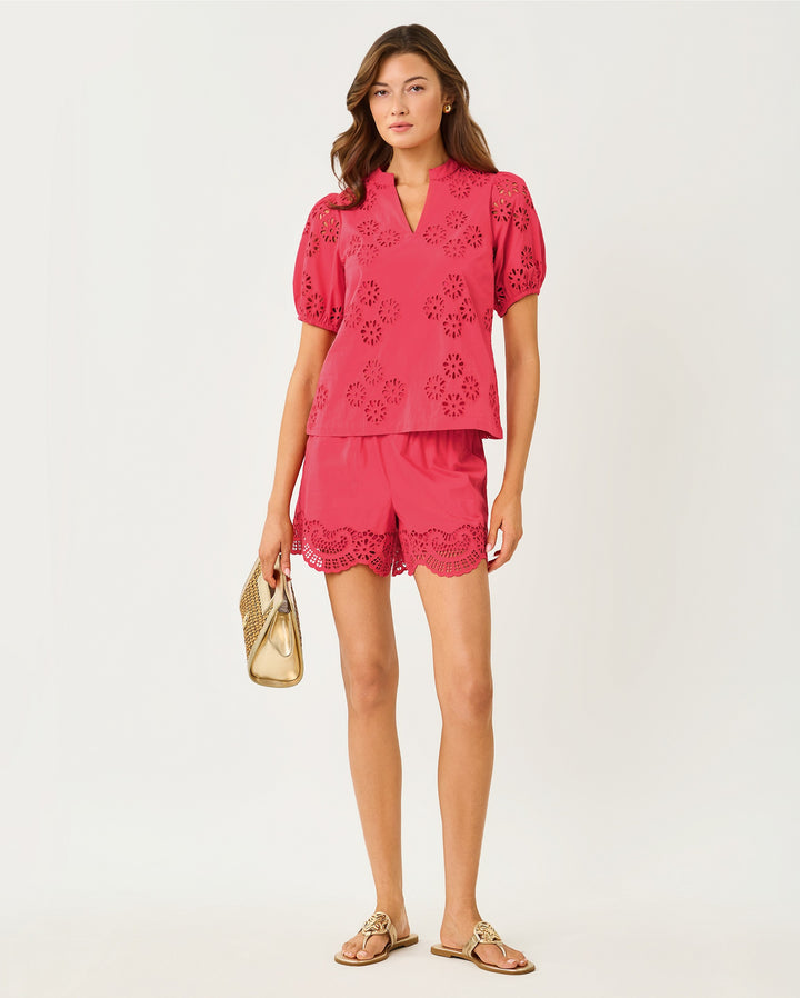 Kilah Eyelet Short - Paradise Punch Medallion Petals