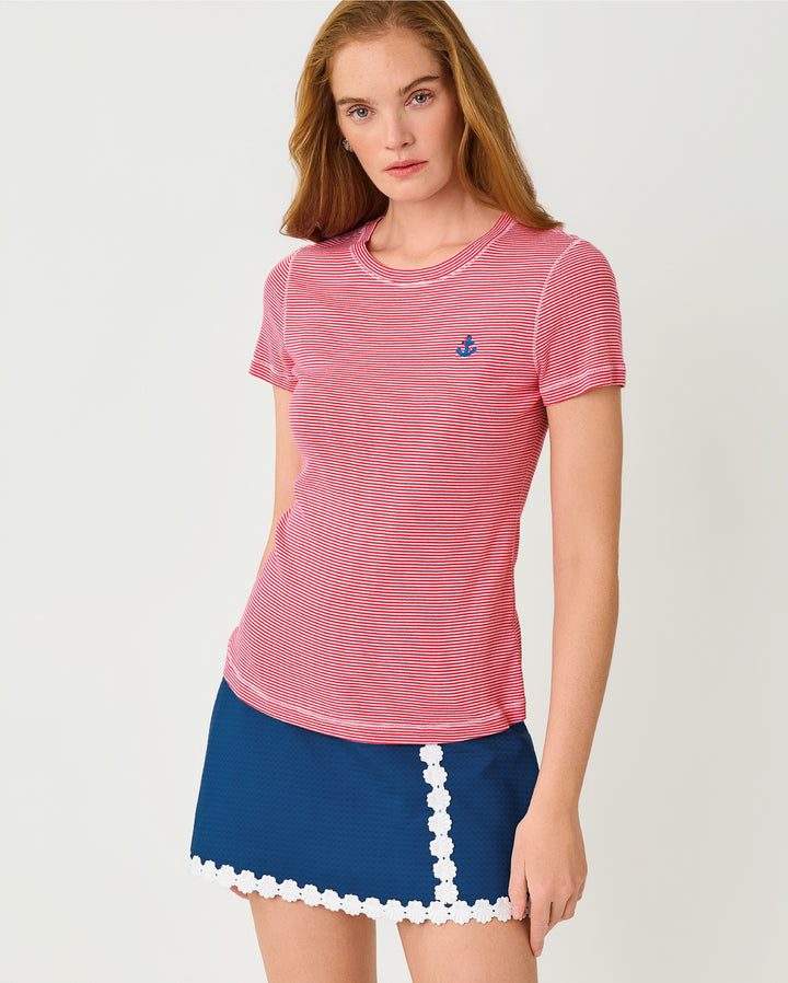 Danica Knit Top - Multi Anchor Mini Embroidery