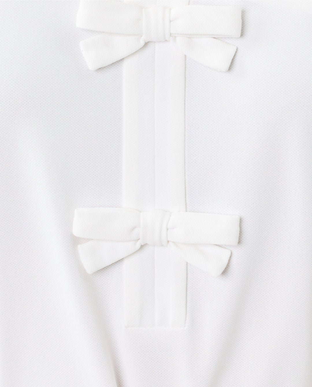 Frida Sleeveless Bow Polo - Resort White
