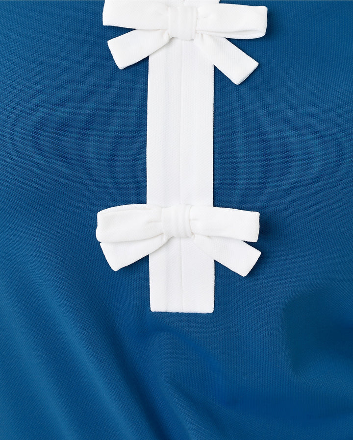 Frida Sleeveless Bow Polo - Starlight Navy