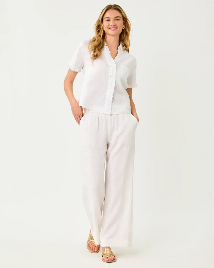 31" Mirabella High Rise Linen Palazzo Pant