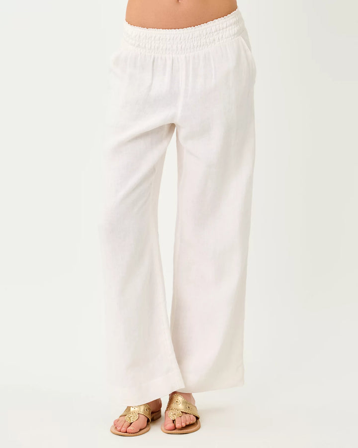 31" Mirabella High Rise Linen Palazzo Pant