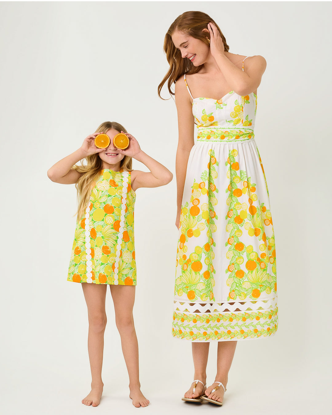 Little Lilly Classic Shift Dress - Island Palm Zesty