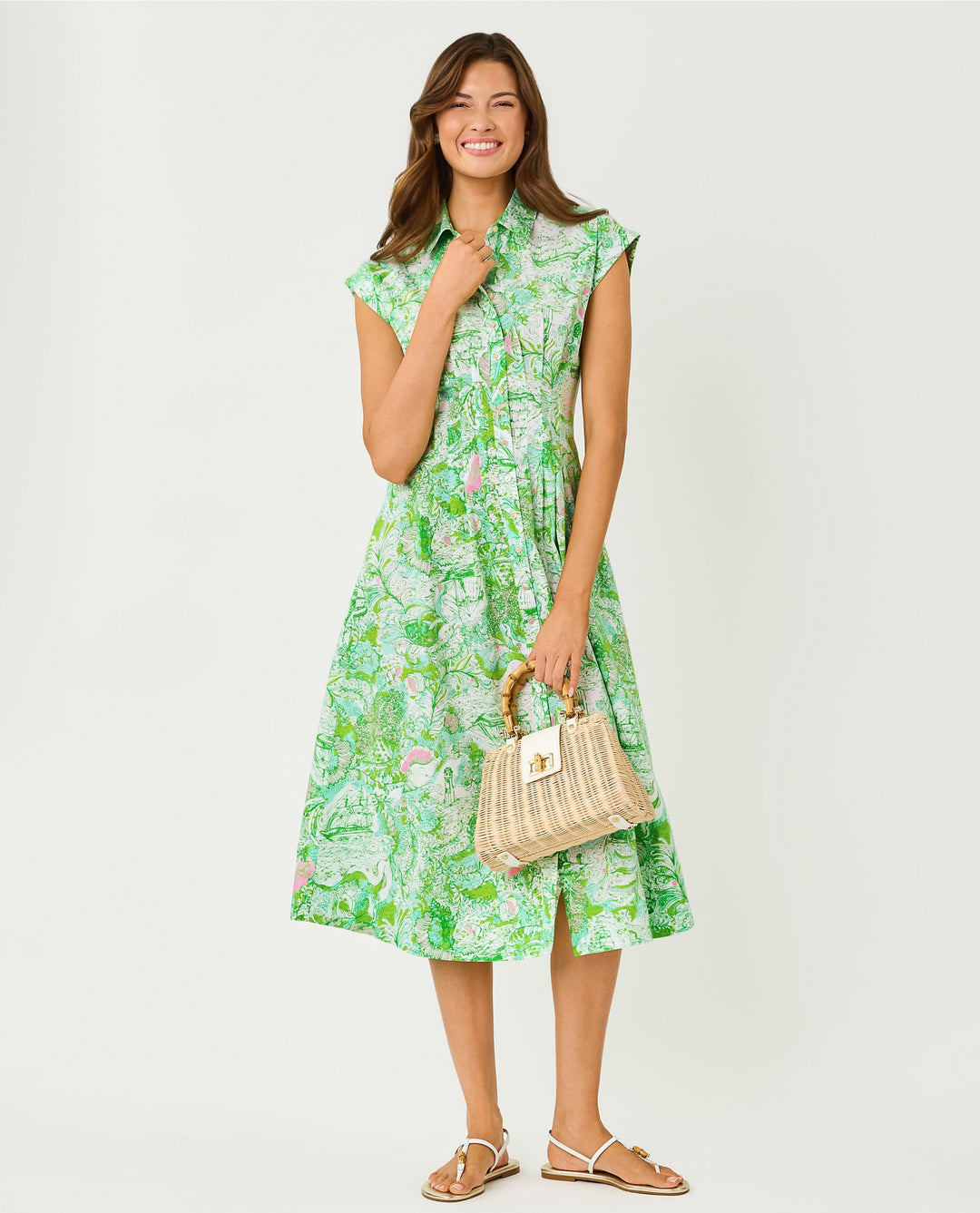 Tonya Midi Shirtdress - Resort White Ship To Shore