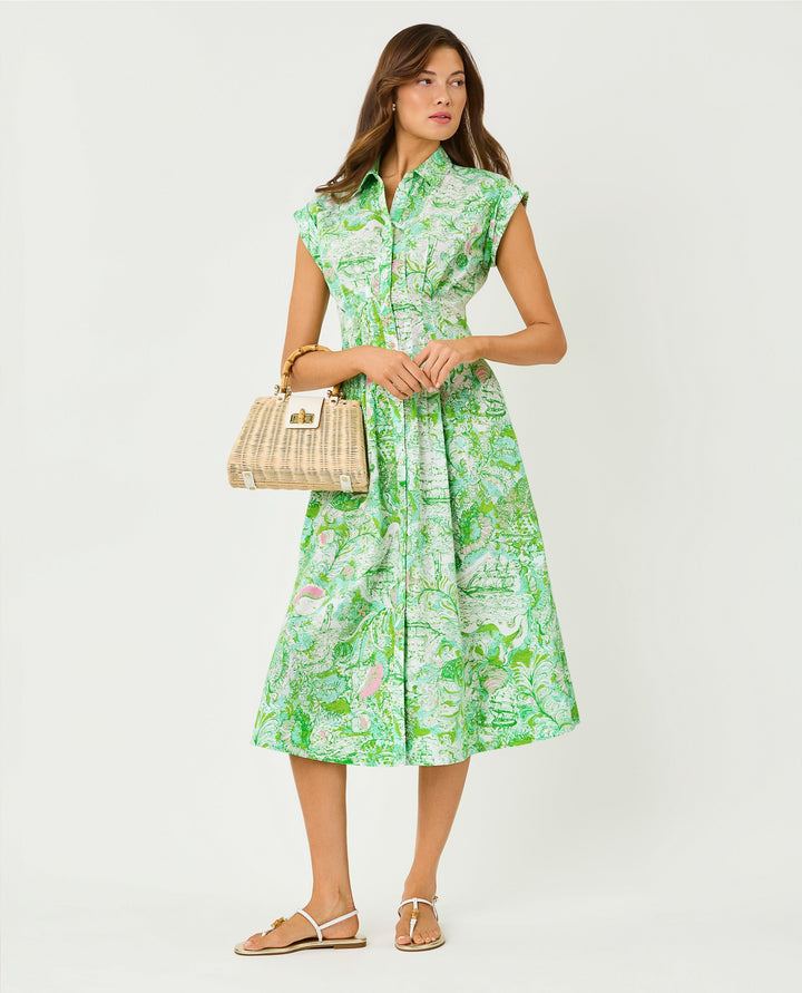 Tonya Midi Shirtdress - Resort White Ship To Shore