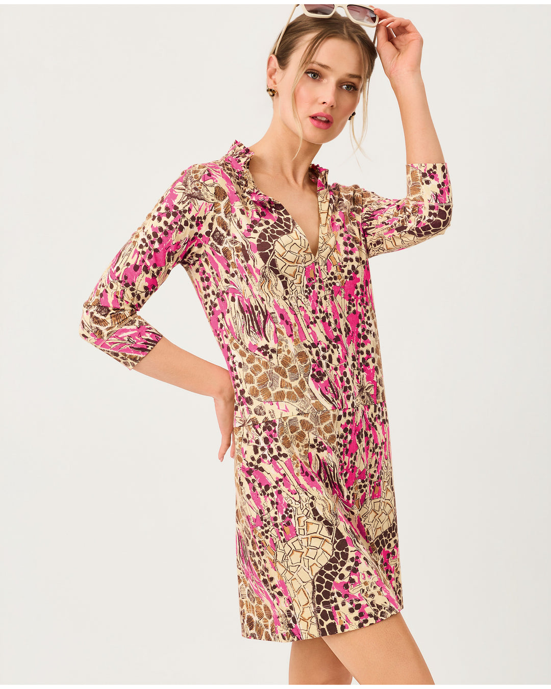 Annelie Dress - Pink Aster Sketching