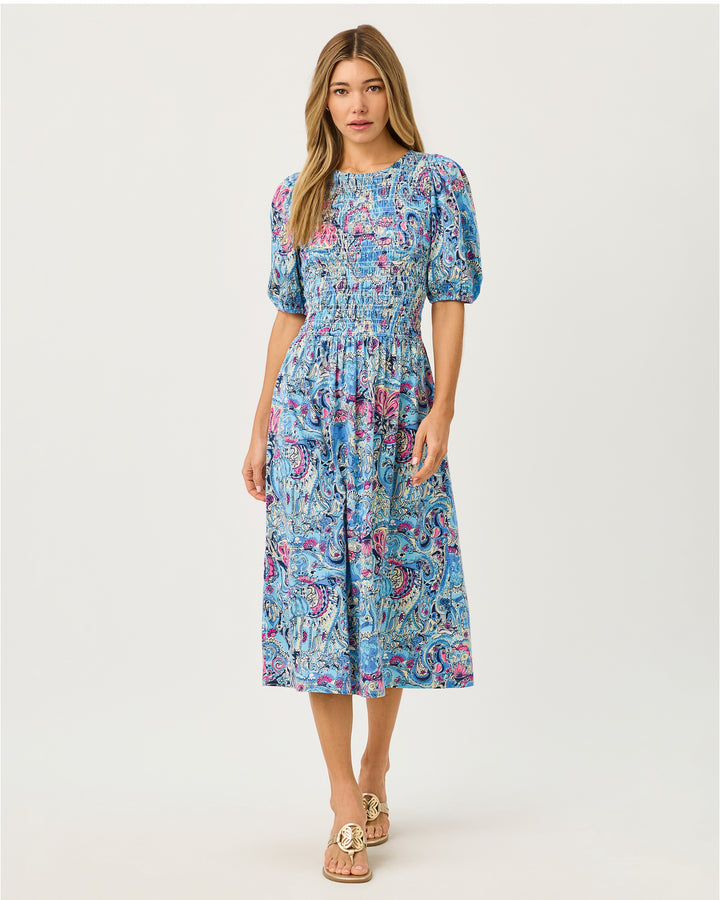 Lucila Midi Dress - Multi Paisley Parade