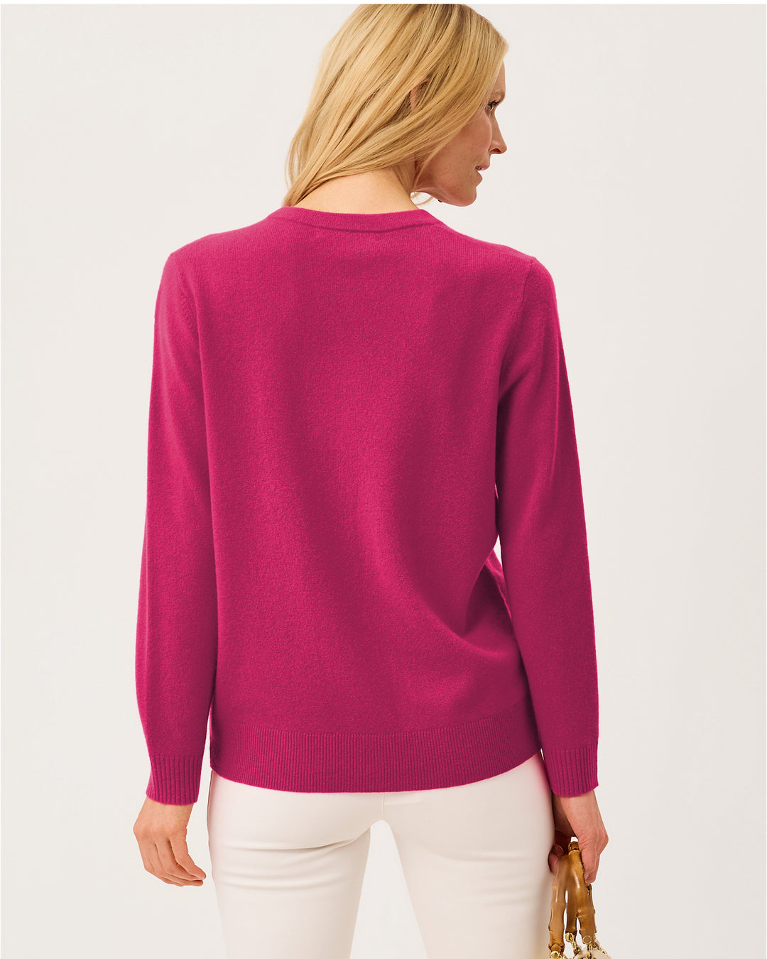 Tippery Longer Length Cashmere Cardigan - Berry Bouquet