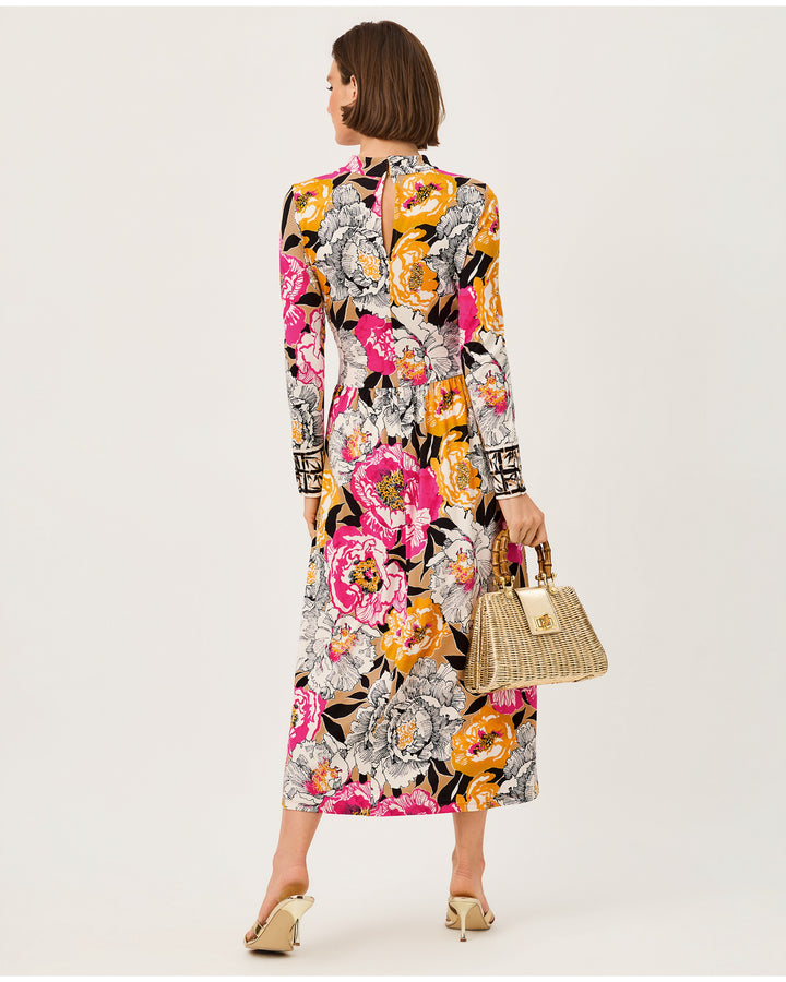 Greer Upf 50+ Midi Dress - Iced Latte Peony
