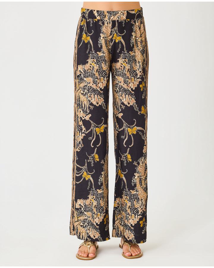 Vianna High Rise Palazzo - Onyx Striped Safari