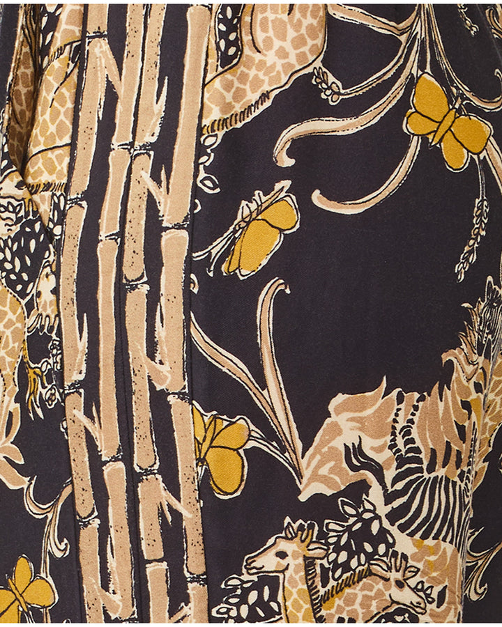 Vianna High Rise Palazzo - Onyx Striped Safari