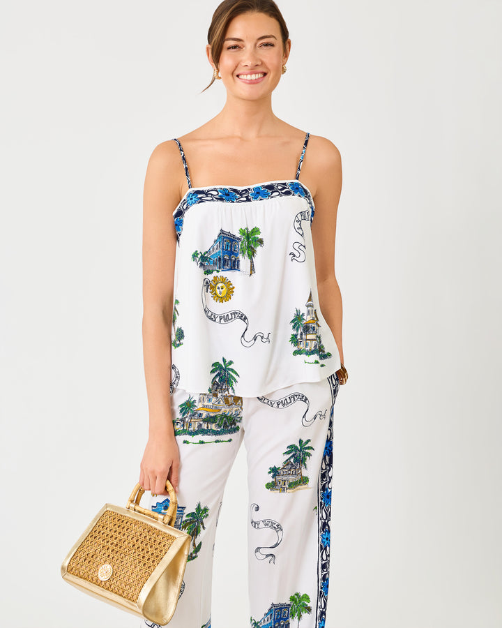 Jamo Sleeveless Top - Coconut Key West Toile