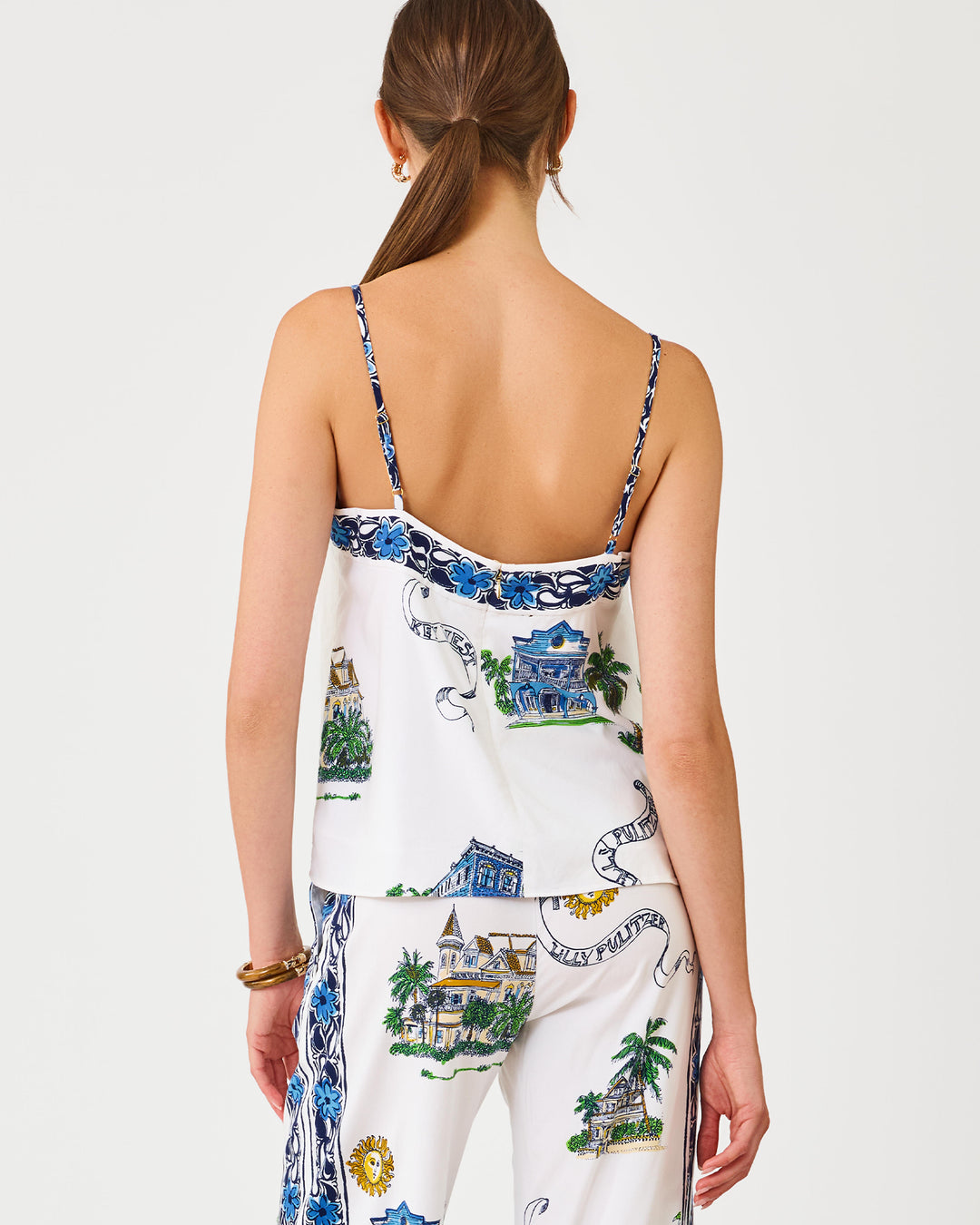 Jamo Sleeveless Top - Coconut Key West Toile
