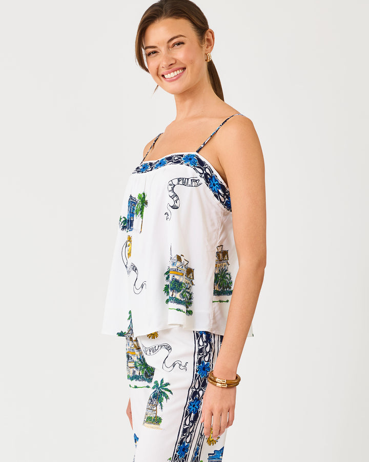 Jamo Sleeveless Top - Coconut Key West Toile