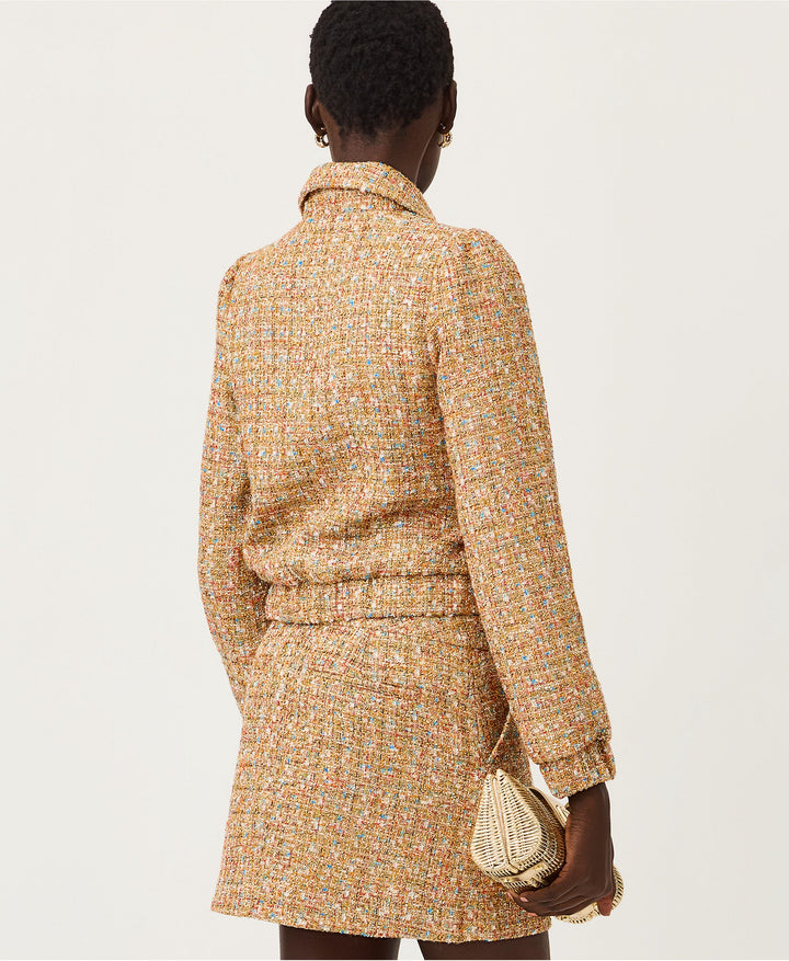 Gwynnie Boucle Jacket - Iced Latte Golden