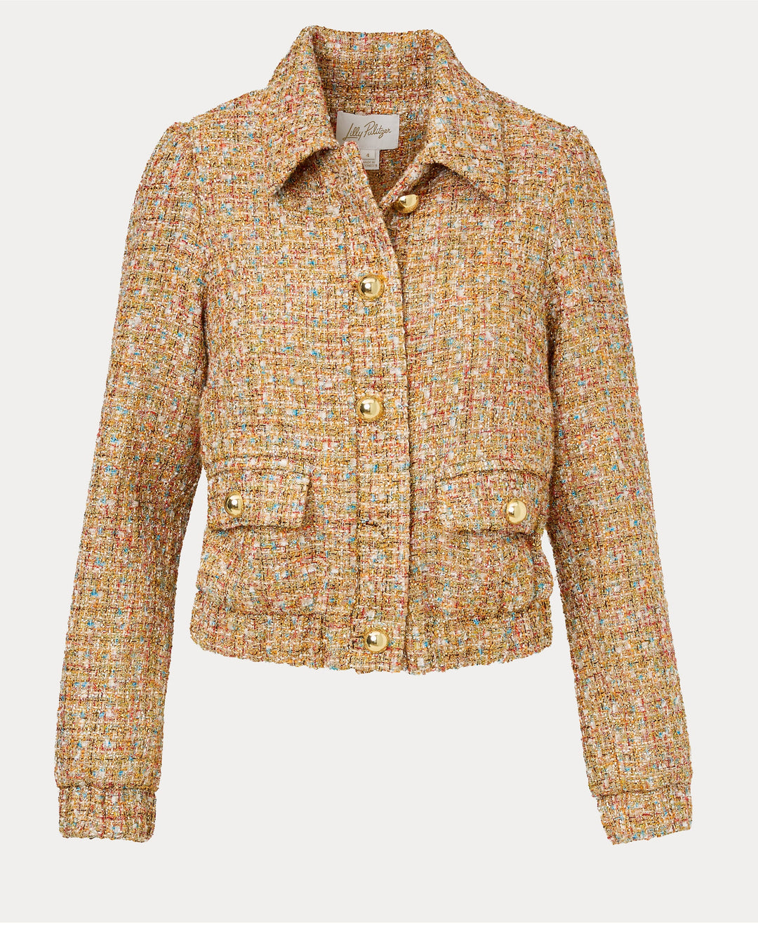 Gwynnie Boucle Jacket - Iced Latte Golden