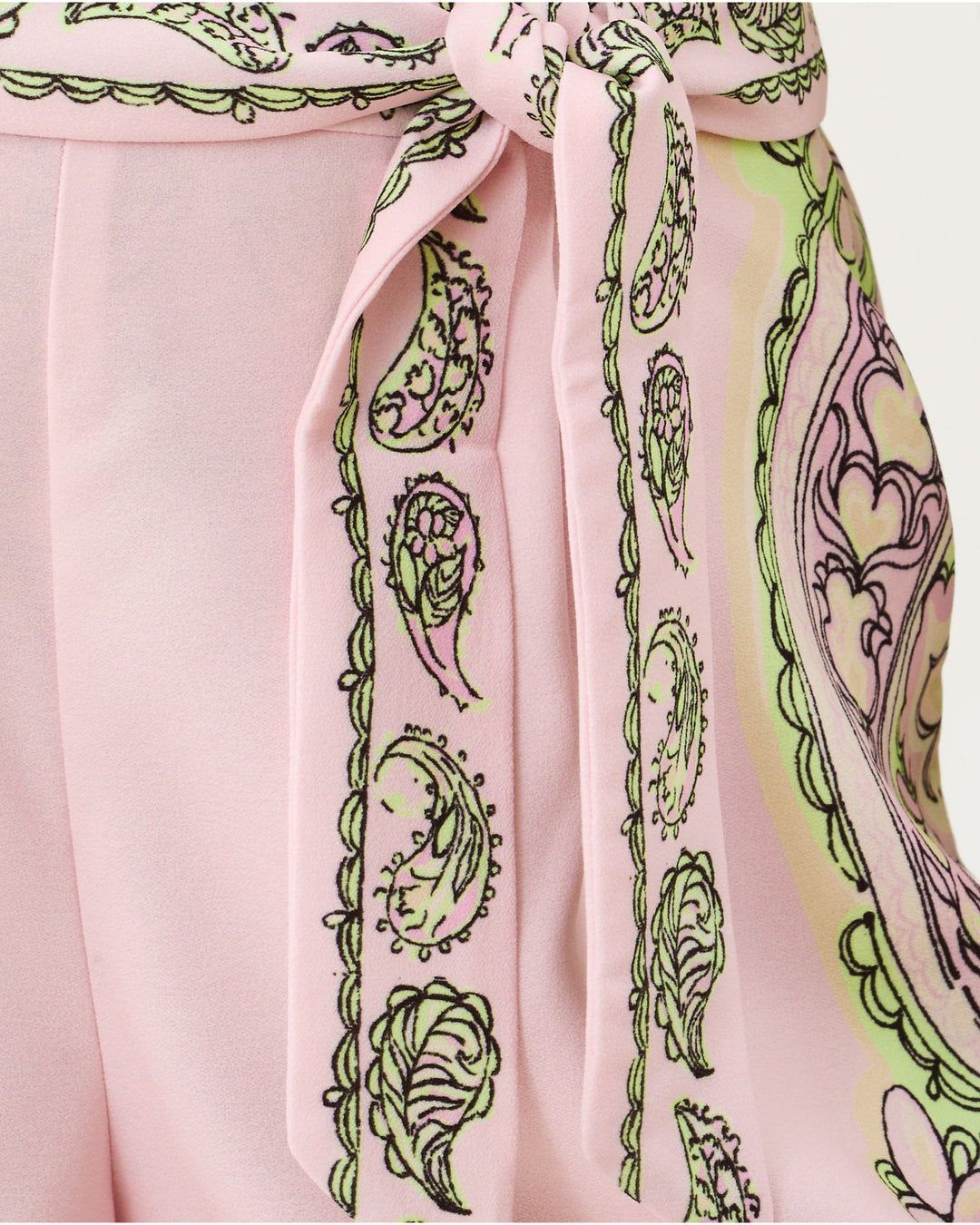 Noor High Rise Short - Lime Chiffon Estoril