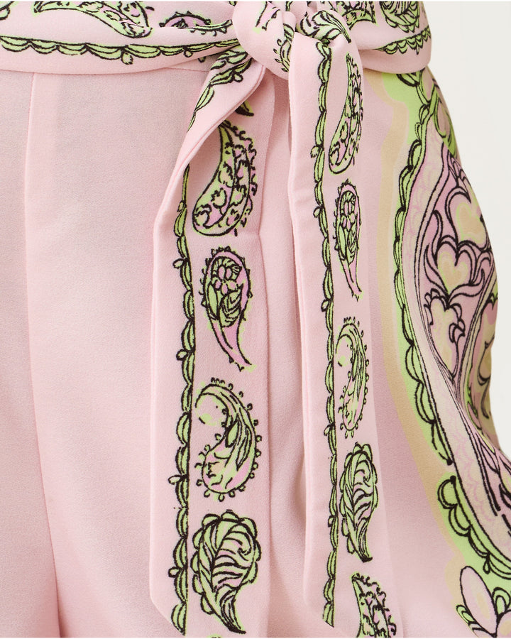 Noor High Rise Short - Lime Chiffon Estoril