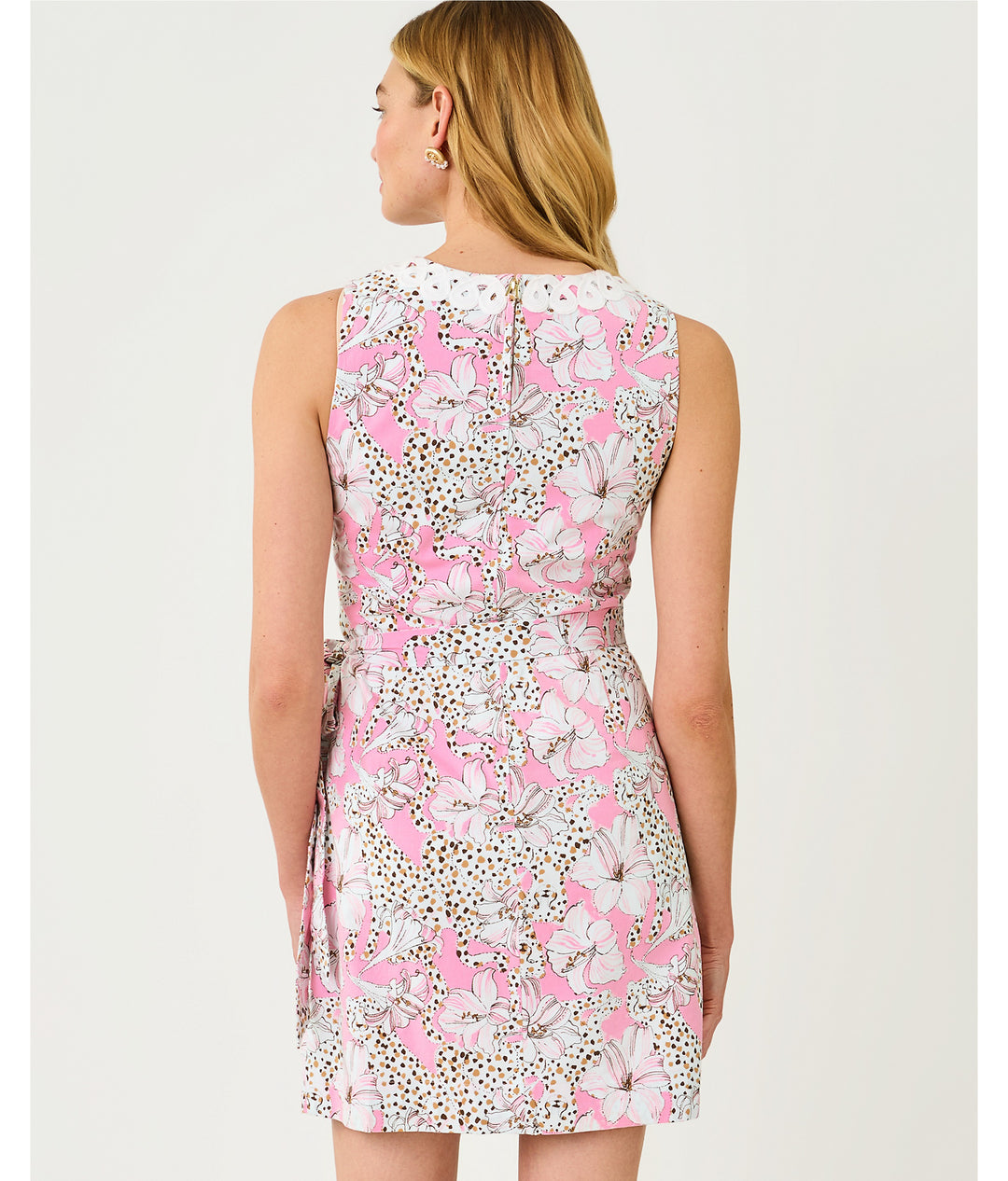 Fresia Stretch Shift Dress - Conch Shell Pink Wildness