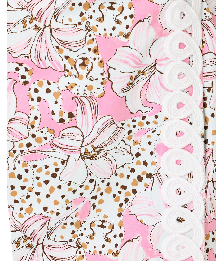 Fresia Stretch Shift Dress - Conch Shell Pink Wildness